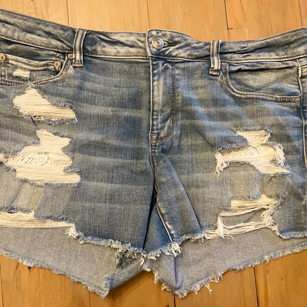 A E NE(X)T LEVEL DENIM MIDI SHORT